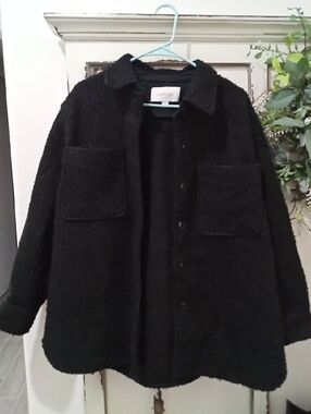 Ecothreads Brand Button Down Black Jacket